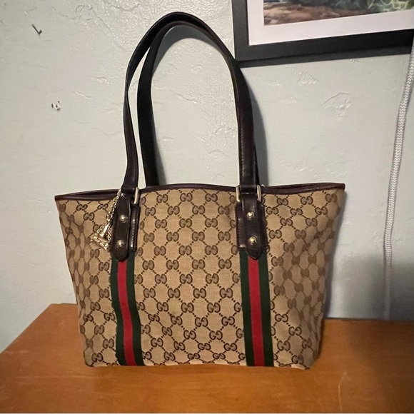 Gucci GG Sherry Line Ophida Tote Handbag w/ COA - Picture 3 of 13